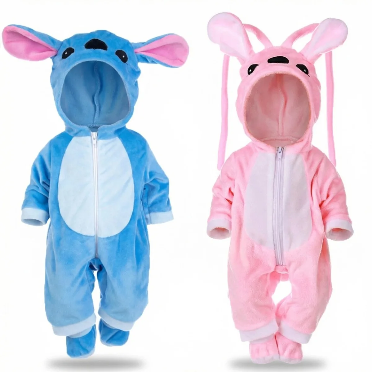 귀여운 동물 자수 인형 옷 18인치 아메리칸 인형 소녀 장난감 43cm 인형 옷 액세서리 우리 세대 네누코