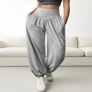 하이 웨이스트 여성용 레깅스 랜턴 팬츠 커프 팬츠 편안하고 통기성이 뛰어난 댄스 팬츠 체육관 피트니스 Jeggings