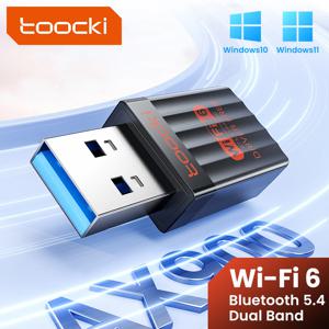 투키 900Mbps USB WiFi 6 어댑터 2.4G/5G 듀얼 밴드 블루투스 5.4 WiFi 카드 드라이브 무료 무선 네트 외장 수신기 (노트북용)