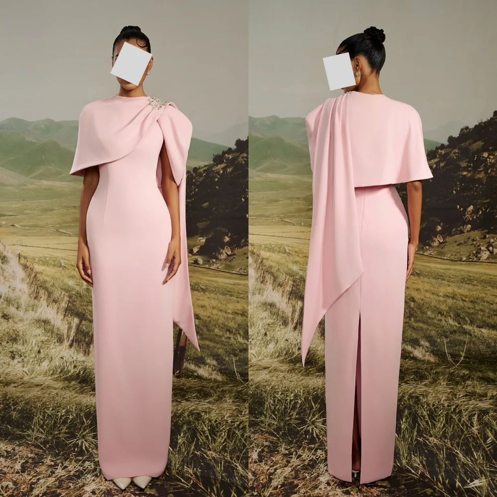 맞춤 제작 저지 라인스톤 스트레이트 롱 드레스, 특별한 날, 홈커밍 파티 가운, 여성용 고급 이브닝 드레스