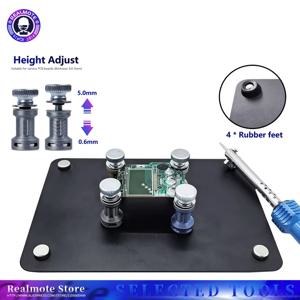 범용 PCB 홀더 고정 장치 마그네틱 핀이 있는 납땜 플랫폼 회로 기판 조립 수리용 고무 발 강력한 자석