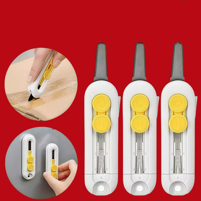 마그네틱 택배 개봉 칼 다기능 휴대용 택배 개봉 칼 접이식 자동 잠금 반동 아트 칼 도구