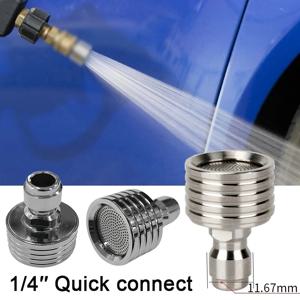 고압 물총 인터페이스 세척 노즐 스테인리스 스틸 샤워 블레이드 1/4 퀵 커넥트 세차 정원 도구 ﻿
