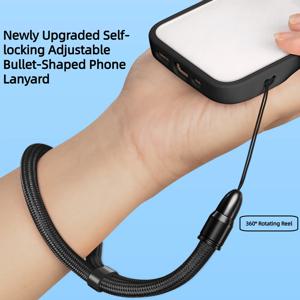 다기능 휴대폰 스트랩 총알 모양 폰 케이스 짧은 끈 조절 가능한 길이 랜야드 이어폰 및 U디스크용