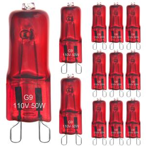 파충류용 적외선 열 램프 전구 10개, 레드 라이트 UVA 파충류 열 램프 2핀 베이스 미니 파충류 전구 교체용