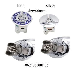메르세데스 벤츠 W202 W203 W204 W208 W210 W220 W221용 44mm 3D 메탈 블루 크롬 스타 보닛 후드 로고 엠블럼 배지