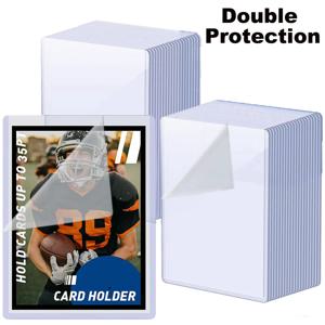 25-100개 하드 카드 슬리브 긁힘 방지 홀더 탑 로더 보호기 유희왕 포켓몬 스포츠 수집 카드 보관 장난감용