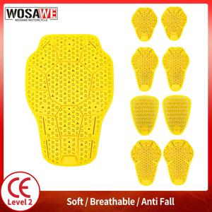 WOSAWE CE 레벨 1/2 오토바이 보호 패드 범용 모토크로스 레이싱 안전 보호대 등 보호대 모토 장비