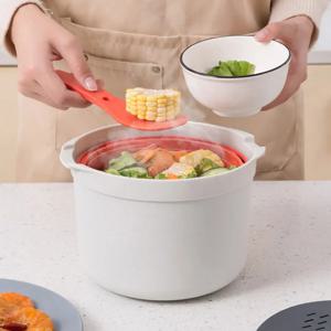 주방 전용 전자레인지 밥솥, 가열 스티머, 밥솥, 도시락통, 가정용 원형 대용량 스티머