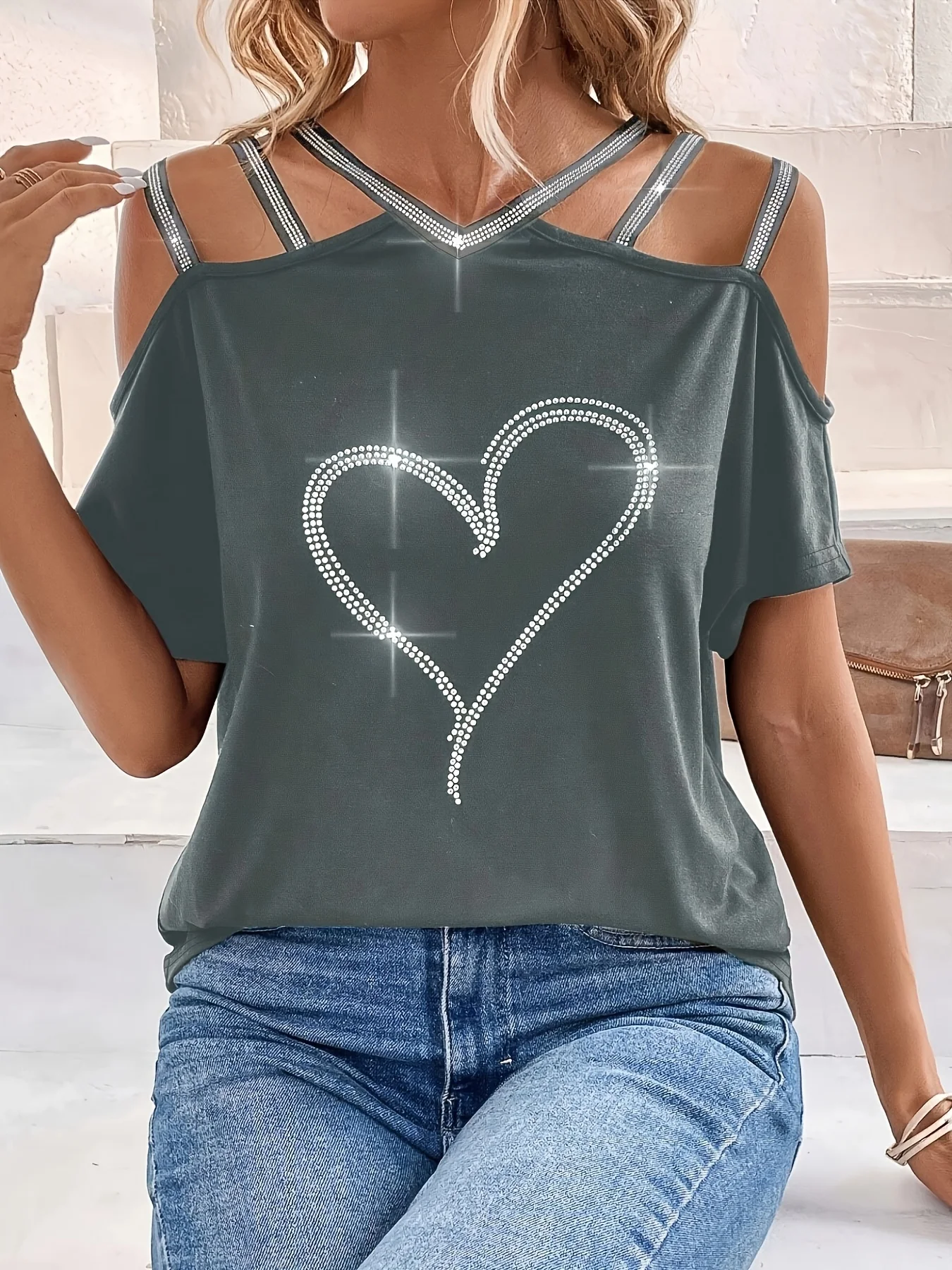 회색 여성용 오버사이즈 직조 조끼 여성용 오버사이즈 직조 조끼 캐주얼 루즈 조끼 여름 착용에 적합 회색