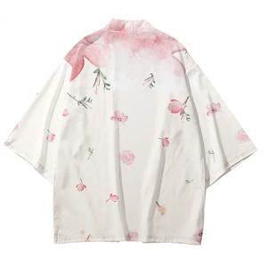 일본 스트리트웨어 가디건 여성 남성 하라주쿠 하오리 기모노 코스프레 탑 셔츠 비치 유카타 타오 로브 남성 기모노