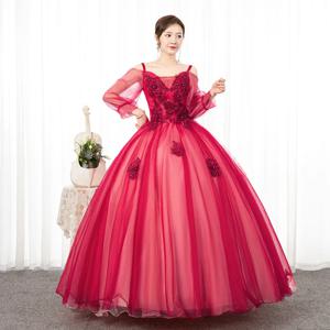 패션 보컬 아트 시험 이브닝 가운 스커트 여성 신상 디자인 호스트 미디엄 소프라노 연회 퍼프 스커트 공연 드레스