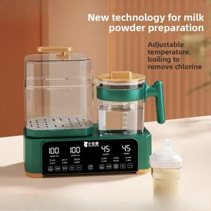 4-in-1 아기 젖병 소독기 및 건조기, 3D 스팀 살균 기능이 있는 일정 온도 유지 우유 워머, 빠른 건조 다기능