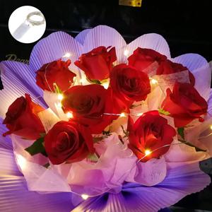 배터리 작동 구리선 요정 조명 LED 스트링 가랜드 웨딩 크리스마스 파티 축제 홈 선물 장식용 야간 램프