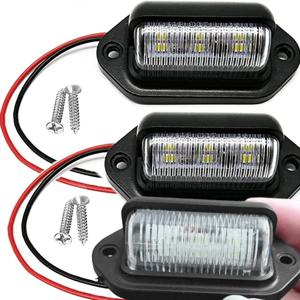 6 LED 범용 차량 번호판등 SUV 트럭 트레일러 밴 태그 스텝 램프 화이트 전구 차량 번호판등 자동차 액세서리
