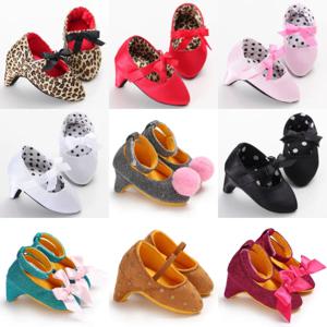 봄과 가을 여자 아기 미끄럼 방지 아동화 여자 아기 예쁜 리본 하이힐 여자 아기 하이힐