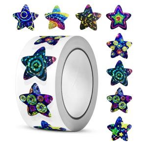 반짝이 별 스티커 어린이 학교 교사 보상 스티커, 귀여운 파티 장식, 비즈니스 라벨 스크랩북 스티커, 50-500 개