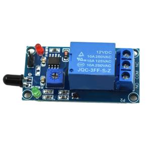 DC 12V IR 화염 센서 760~1100nm 60도 감지 각도 화재 경보 센서 안정적인 성능 단자 블록으로 간편한 배선