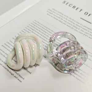 스트레스 해소 장난감 전기 도금 트위스트 레인보우 밀크 화이트 장난감 집중력 불안 중독 금단 증상 완화용, 금속 손가락 피젯 장난감