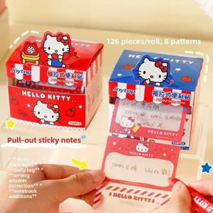 헬로키티 10주년 투명 2025 신상 인기 접착 메모지 만화 스티커 메모지 학생 사무용