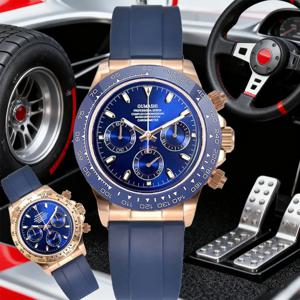 VK63 크로노그래프 남성용 시계 VK63 케이스 로즈 골드 블루 VK63 남성용 크로노그래프 시계 맞춤형 시계