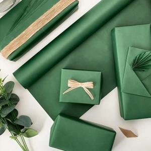 거대한 녹색 공예 종이 1롤 - 생일, 꽃다발, 꽃 공예, 포장, 포스터용 아트 크래프트 종이
