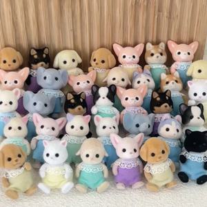 소녀용 장난감 피규어 애니메이션 어린이 장난감 귀여운 주방 숲속 가족 미니 장식 소녀 어린이 장난감 선물 세트