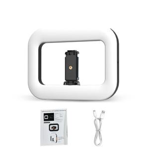 휴대용 링 셀카 라이트 충전식 휴대폰 라이트 핸드헬드 폰 스태빌라이저 비디오 녹화용 폰 홀더 포함