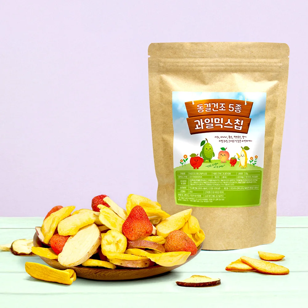 미다몰 동결건조 5종 과일 믹스칩 과자 30gx4봉