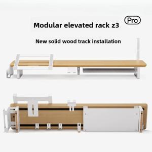 모던 솔리드 우드 모니터 스탠드 라이저 모듈형 컴퓨터 데스크 오거나이저 인체공학적 컴퓨터 테이블 Z3 프로 홈 오피스 시스템