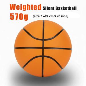 무게 조절 가능한 무소음 농구공 570g 사이즈 7 및 450g 사이즈 5 표준 무소음 농구공 PU 폼 에어리스 실내 훈련용 조용한 농구공