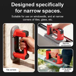 자동 에어 스마트 전기 진공 흡착컵, 2400mAh 배터리, 강력한 하중 용량 200KG, 고하중 처리 도구