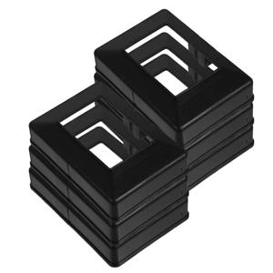 6개입 사각 기둥 캡 장식용 난간 기둥 스커트 ABS 플라스틱 기둥 커버 (포치 데크 계단 발코니 펜스 부품용)