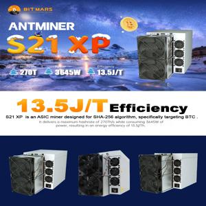 A-ntminer S21 XP 270TH/s 3650W BTC BCH 채굴기(보증 포함)