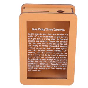 나무 돼지 저금통, 투명 아크릴 돈 상자, 동전 저금통, 성인 생일 선물용 장식 저금통