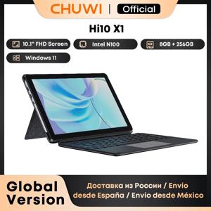 CHUWI Hi10 X1 태블릿 10.1인치 FHD 화면 쿼드 코어 N100/i3-10100Y 프로세서 8GB RAM 256GB ROM 윈도우 태블릿 2 in 1 태블릿 PC