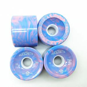 4pcs 70mm 51mm 80 duro 롱 보드 휠 70mm 스케이트 보드 타이어 80A 도로 스트리트 스케이트 보드 Rodas에 대 한 내구성 탄성 PU Ruedas