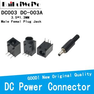 수 전원 플러그 잭 커넥터 수 용접 라인 DC-003A, DIP3 DC 소켓 암 DC-003, DC003 DC003A, 3.5x1.3mm, 20 개/몫, 10 쌍