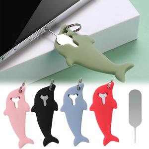 보관 케이스가 있는 분실 방지 SIM 카드 핀 바늘, 열린 바늘 홀더, 휴대폰 배출 핀, SIM 카드 트레이 배출 도구 키링