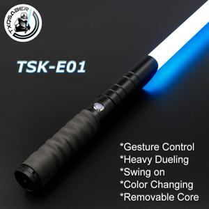 TXQSABER Lightsaber RGB 네오 픽셀 부드러운 스윙 헤비 결투 금속 힐트 유형 C 블래스터 고스트 요다 제다이 코스프레 완구 레이저 칼