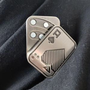 피젯 스피너 KK 팝 핑거팁 자이로 솔루션, 압력 감소 장난감, 푸시 포커, 푸시 카드, EDC 스테인레스 스틸 장난감, 성인 선물