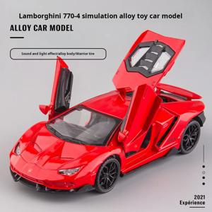 1:32 LP770 자동차 합금 스포츠카 모델 다이캐스트 사운드 라이트 슈퍼 레이싱 리프팅 테일 자동차 장난감 어린이 크리스마스 선물