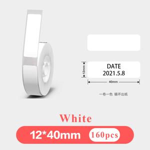 라벨 프린터 스티커 12*40mm 라벨 테이프 열전 사 프린터 용지 160pcs/롤 호환 Phomemo D30 Marklife P12 P11 Labeller