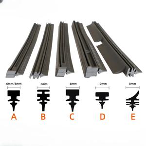 자동차 와이퍼 고무 스트립 리필 와이퍼 블레이드 교체 부품 모든 유형 계절 앞 유리 와이퍼 블레이드 블레이드 소프트 자동차 액세서리