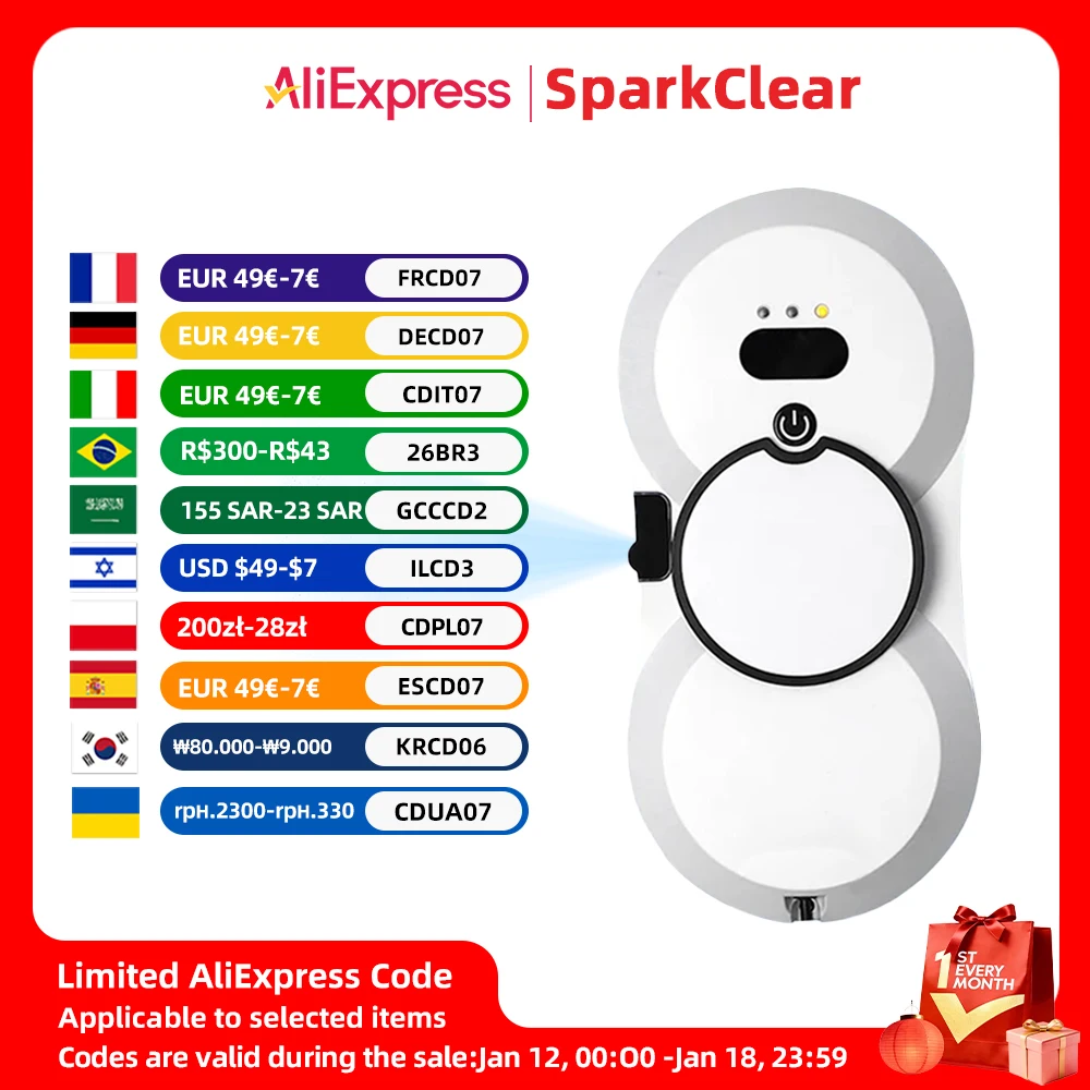 지능형 전기 창문 청소 로봇 자동 물 분사 유리 세척 로봇 리모컨 포함 창문 세척기