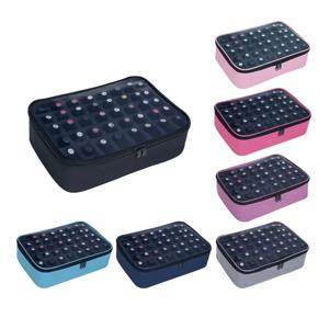 40병 매니큐어 보관 가방, 멀티 컬러 휴대용 휴대용 대형 화장품 가방, 최대 40병(15ml) 보관 가능, 네일 드릴