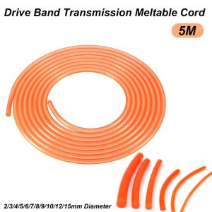 폴리우레탄 라운드 매끄러운 표면 PU 우레탄 벨트, 드라이브 변속기 용융 코드, 직경 2mm, 3mm, 4mm, 5mm, 6mm, 7mm, 8mm, 9mm, 10mm, 12mm, 15mm, 5m