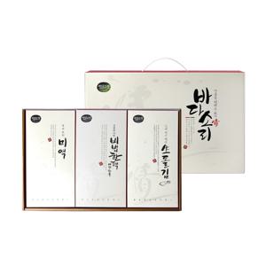 [바다소리] 정드림 곱창돌김 미역 코인육수 혼합 선물세트