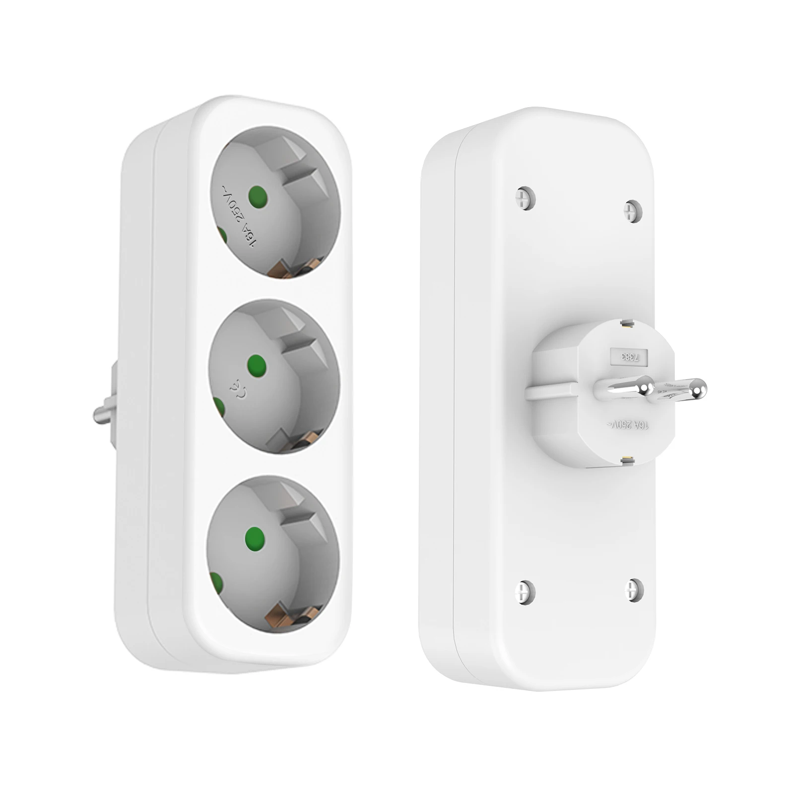 1/2pcs EU 플러그 벽 소켓 익스텐더 1 ~ 3 웨이 유럽 변환 플러그 독일 표준 다중 플러그 소켓 어댑터 가정용