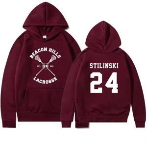 Teen Wolf 까마귀 Beacon Hills Stilinski 24 Lahey McCall 풀오버 Tv 쇼 후드 티셔츠 후드 힙합 후드 스트리트웨어 탑